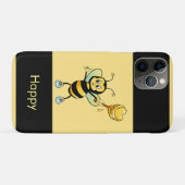 黒と金ベージュのハチミツのハリモグラ Case-Mate iPhoneケース (裏面(横))