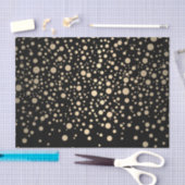 黒と金属の金ゴールド紙吹雪 薄葉紙 (クラフト)