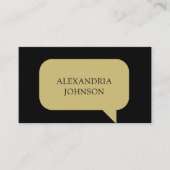 黒と金色のクラシックのカスタマイズユニーク可能 名刺 (正面)