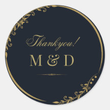 黒と金色のフローラミニマルシックサンキュー