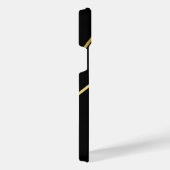 黒と金色の幾何学的 iPhoneケース (右側面)
