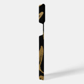 黒と金色の花 iPhoneケース (右側面)