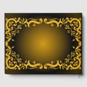 黒と金色の装飾付き ゲストブック (裏面)