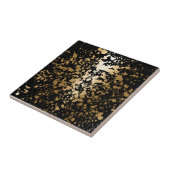 黒と金色の金属ブラシ タイル (側面)