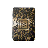 黒と金色の金属ブラシ バスマット (正面縦)