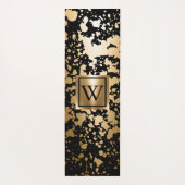 黒と金色の金属ブラシ ヨガマット (裏面)