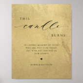 黒と金　このキャンドルは燃えている　追憶の印 ポスター (正面)