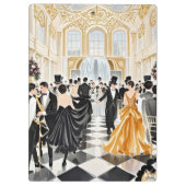 黒と金 豪華な贅沢、ムーラン・ルージュスタイル クリップボード (裏面)