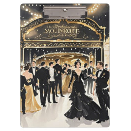 黒と金 豪華な贅沢、ムーラン・ルージュスタイル クリップボード