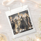 黒と金 豪華な贅沢、ムーラン・ルージュスタイル フェイバーバッグ (クリップ留めされた状態)