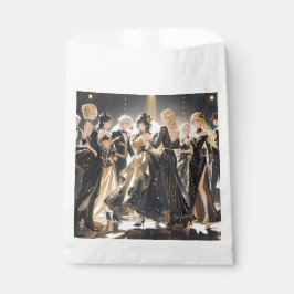 黒と金 豪華な贅沢、ムーラン・ルージュスタイル フェイバーバッグ