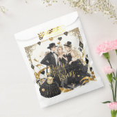 黒と金 豪華な贅沢、ムーラン・ルージュスタイル フェイバーバッグ (封をした状態)