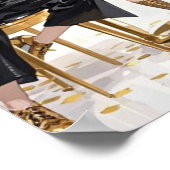 黒と金 豪華な贅沢、ムーラン・ルージュスタイル ポスター (角)