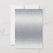 黒と銀のタキシード、フォーマルカスタムタキシード サンキューカード (裏面)