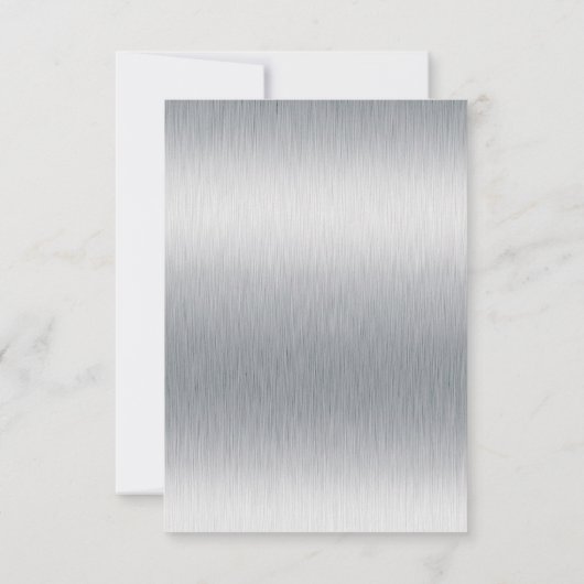 黒と銀のタキシード、フォーマルカスタムタキシード サンキューカード (裏面)