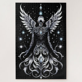 黒と銀のタトゥー天使 ジグソーパズル