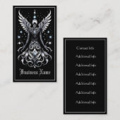 黒と銀のタトゥー天使 名刺 (正面/裏面)