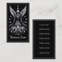 黒と銀のタトゥー天使 名刺