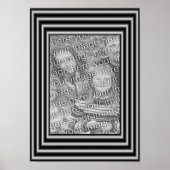 黒と銀のフレ縁どーム写真の追加 ポスター (正面)