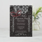 黒と銀の仮面舞踏会　ご招待状 招待状 (スタンド正面)
