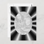 黒と銀の光線のデザイン写真 ポストカード (正面/裏面)