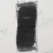 黒と銀の字体書のグラムメニュー メニュー (裏面)