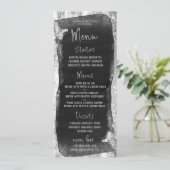 黒と銀の字体書のグラムメニュー メニュー (スタンド正面)