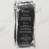 黒と銀の字体書のグラムメニュー メニュー (正面/裏面)