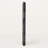 黒と銀の抽象的なパターン Case-Mate iPhoneケース (裏面/右)
