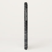 黒と銀の抽象的なパターン Case-Mate iPhoneケース (裏面/左)
