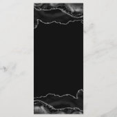 黒と銀の瑪瑙フォトメニューカード メニュー (裏面)