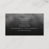 黒と銀の箔テクスチャムーン超精神媒体 コーリングカード (裏面)