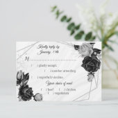 黒と銀の花の食事 出欠カード (スタンド正面)