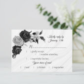 黒と銀の花の食事 出欠カード (スタンド正面)