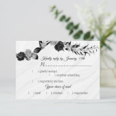 黒と銀の花の食事 出欠カード (スタンド正面)