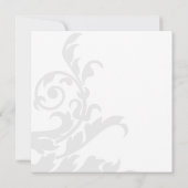 黒と銀の花色結婚の 招待状 (裏面)