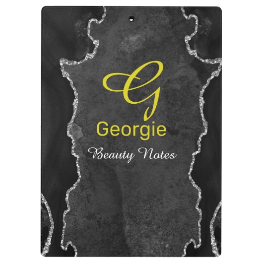 黒と銀の重ね合わせクリップボード クリップボード (裏面)