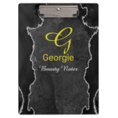 黒と銀の重ね合わせクリップボード クリップボード (正面)