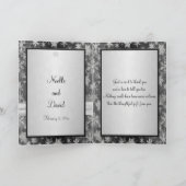 黒と銀の雪の結晶 感謝カード (内部)