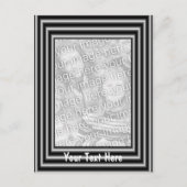 黒と銀の額縁デザイン写真 ポストカード (正面)