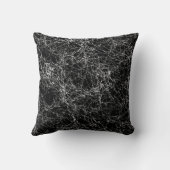 黒と銀色のスパイダーウェブシックなハロウィーン クッション (裏面)