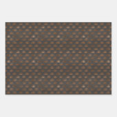 黒と銅の幾何学的 ラッピングペーパーシート (正面3)