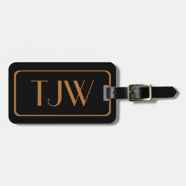 黒と銅の色の初期ラゲッジタグ ラゲッジタグ