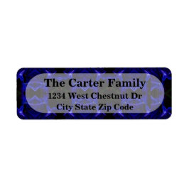 黒と青のオフィスアドレスの戻り値ラベル ラベル