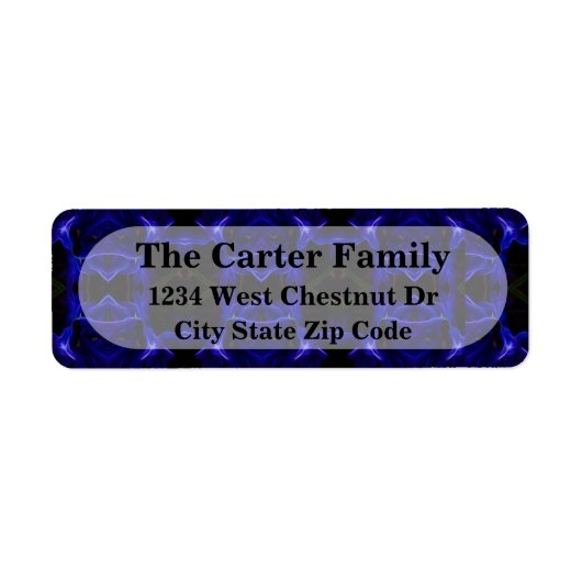 黒と青のオフィスアドレスの戻り値ラベル ラベル (正面)