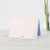 黒と青のオークツリーアート カード (裏面)