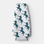 黒と青のシルエットゼブラ ボトルクーラー (正面)