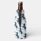 黒と青のシルエットゼブラ ボトルクーラー (ボトル裏面)