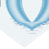 黒と青のスクラップまたはテープが破壊される ショートテーブルランナー (コーナー)