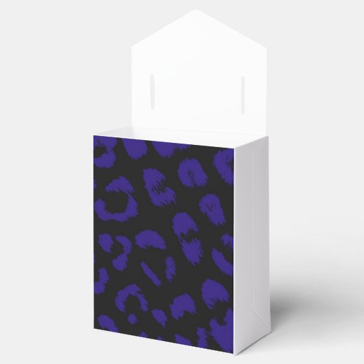 黒と青のヒョウ模様 フェイバーボックス (オープン)